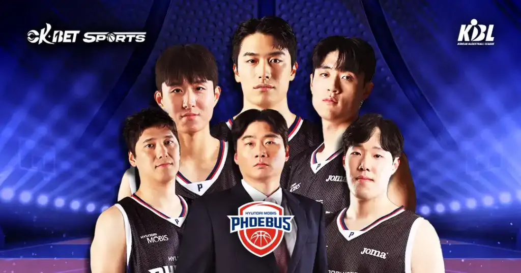 Ulsan Hyundai Mobis Phoebus Team Members with Head Coach